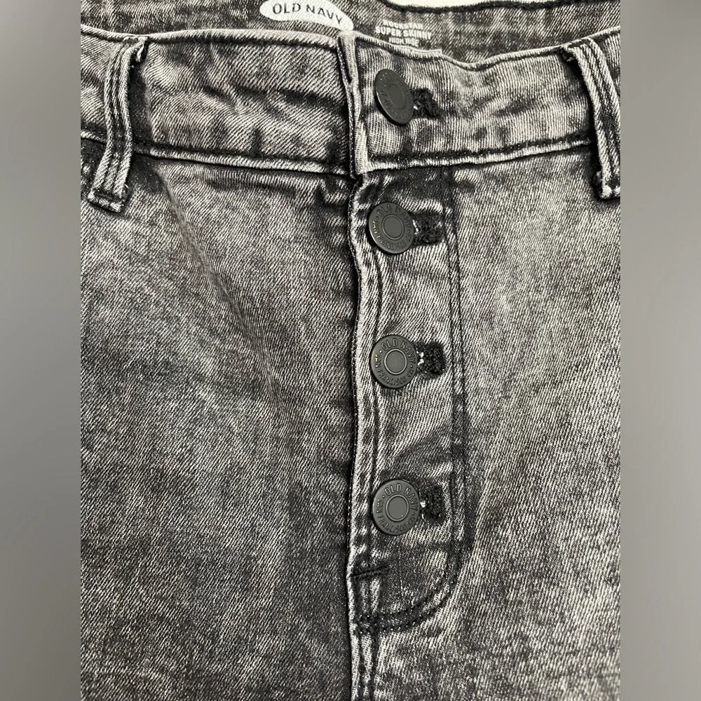 Old Navy Rockstar Super Skinny High Rise Jeans Secret Slim Pocket Charcoal